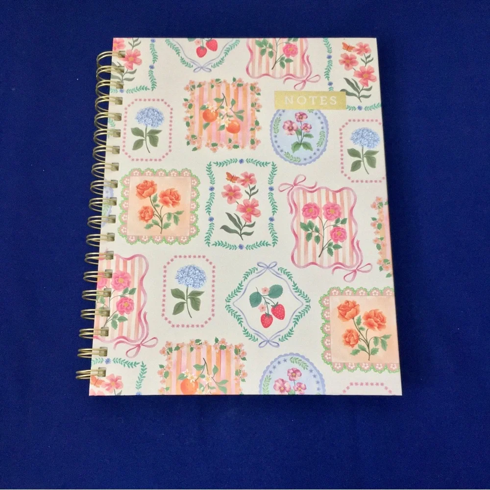 Clementine Spiral Notebook ~ Beautiful Florals and Fruit